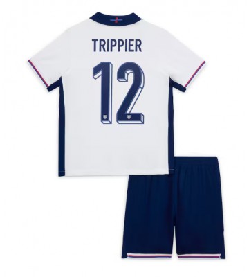 Inglaterra Kieran Trippier #12 Primera Equipación Niños Eurocopa 2024 Manga Corta (+ Pantalones cortos)